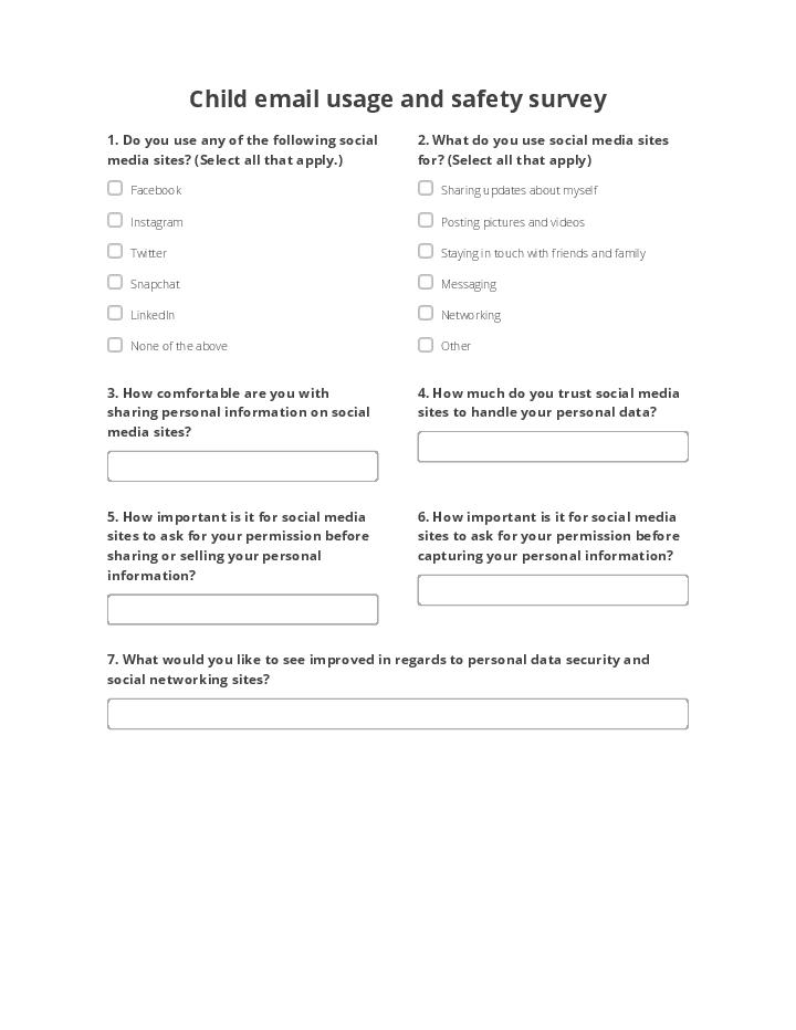 Child email usage and safety survey 