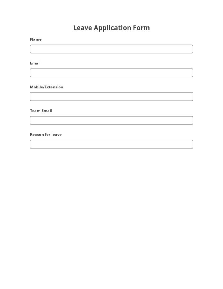 Leave Application Form Flow for Ohio