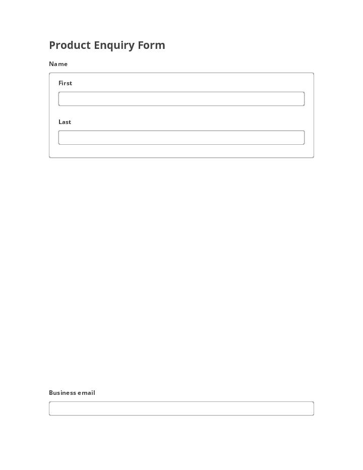 Product Enquiry Form 