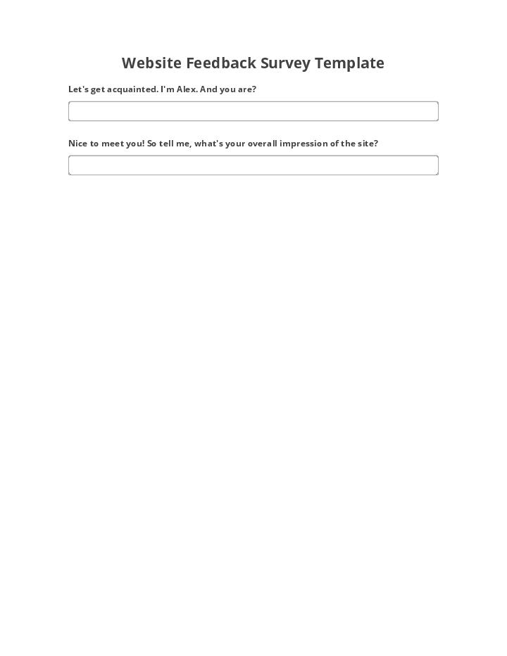 Website Feedback Survey Template 