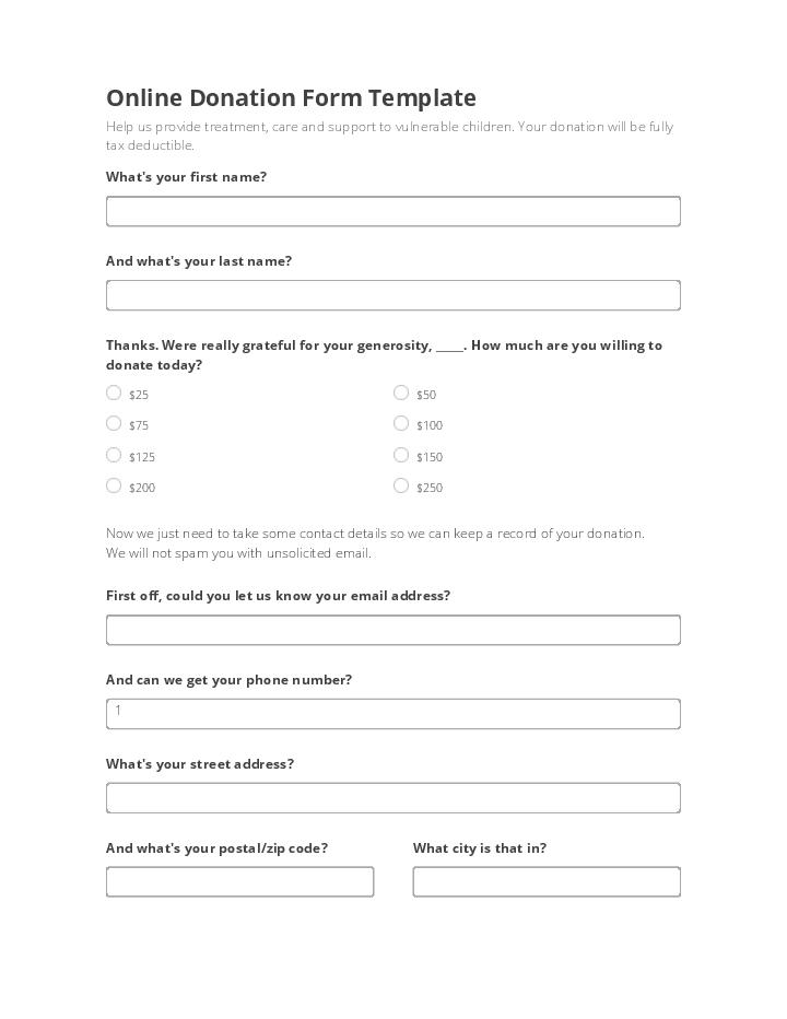Online Donation Form 