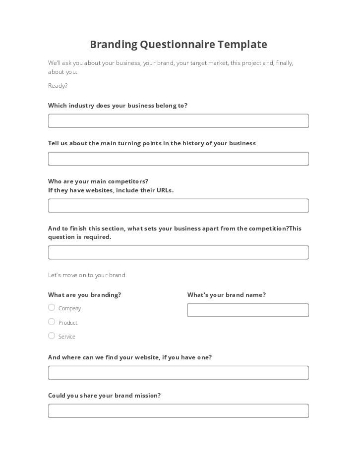 Branding Questionnaire Template 