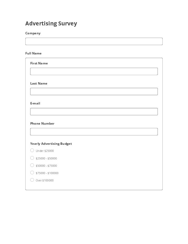 Use Tango Bot for Automating advertising survey   Template