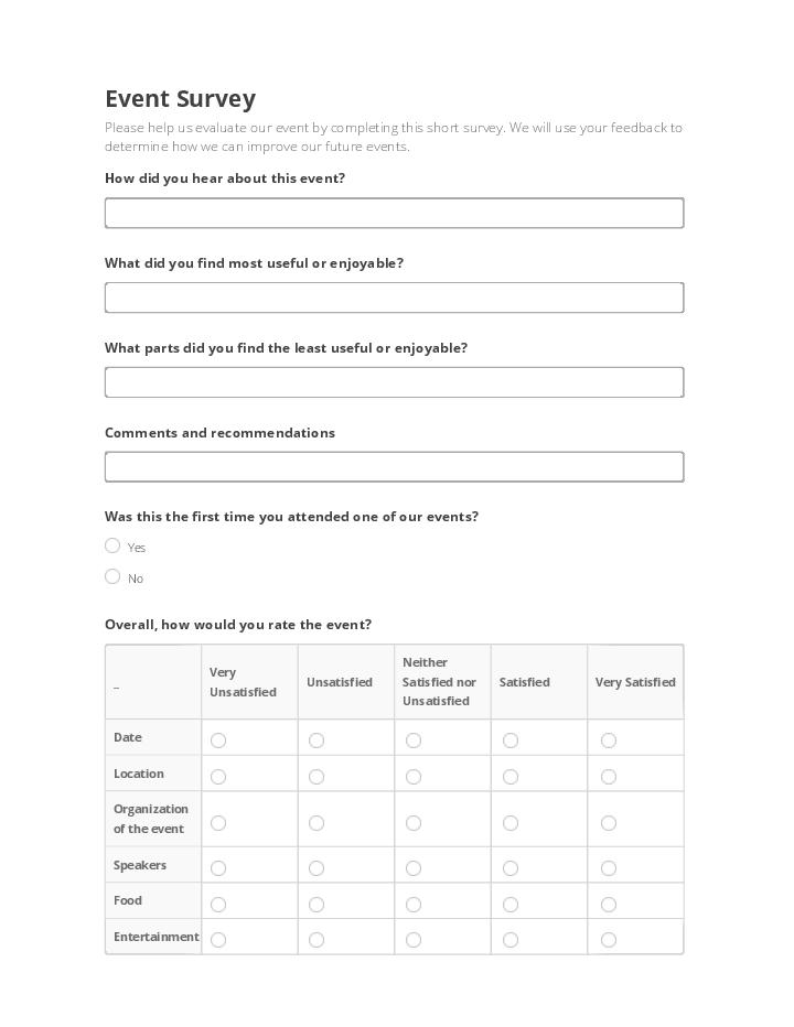 Automate event survey  Template using OpenPhone Bot