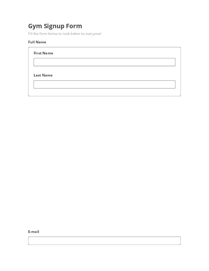 Use Proposify Bot for Automating gym signup   Template
