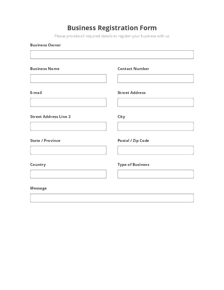 Business Registration Form 