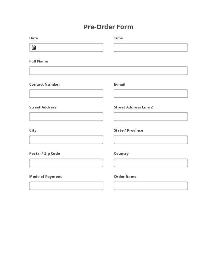 Automate pre order   Template using doopoll Bot