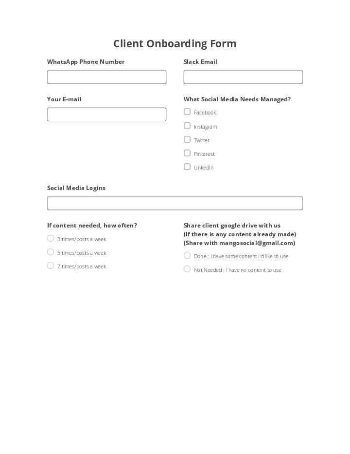 Client Onboarding Form 