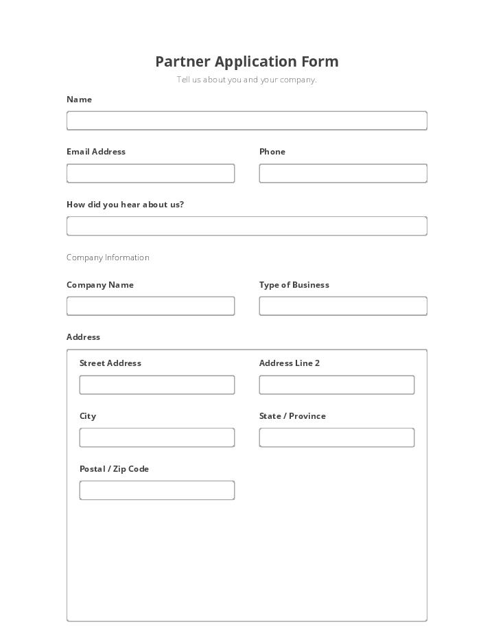Partner Application Form 