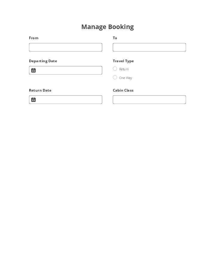 Manage Booking Form 
