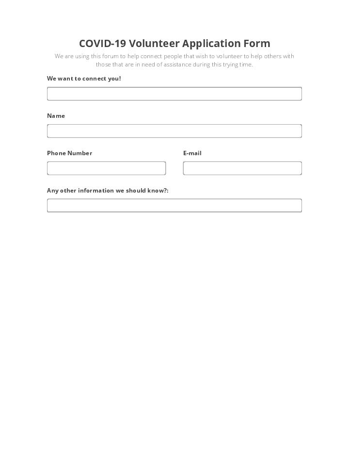 COVID-19 Volunteer Application Form 