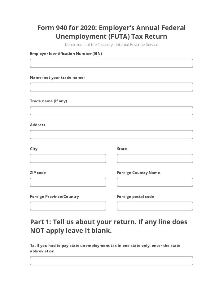 FUTA Tax Return (Form 940)
