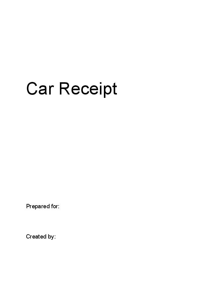 Automate car receipt Template using Joblogic Bot