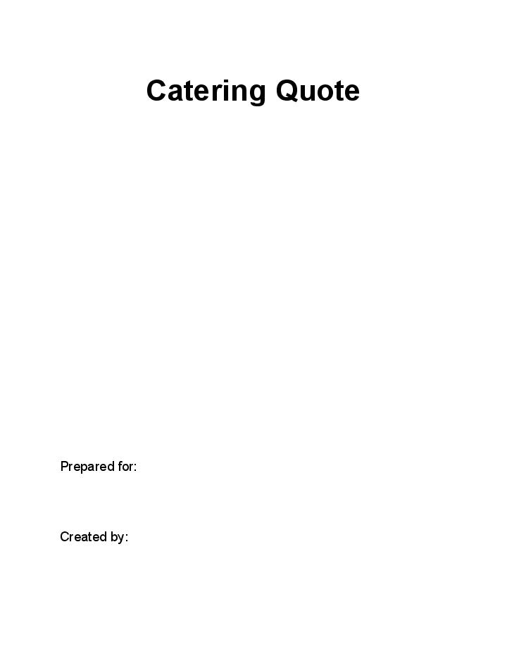 Automate catering quote Template using Frontify Bot