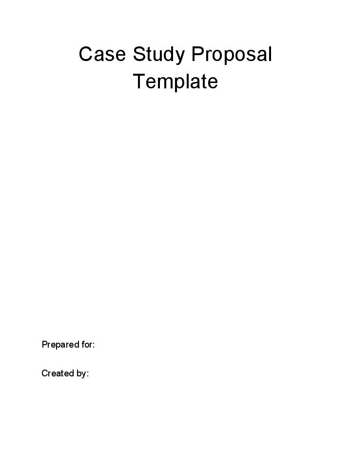 The Case Study Proposal 