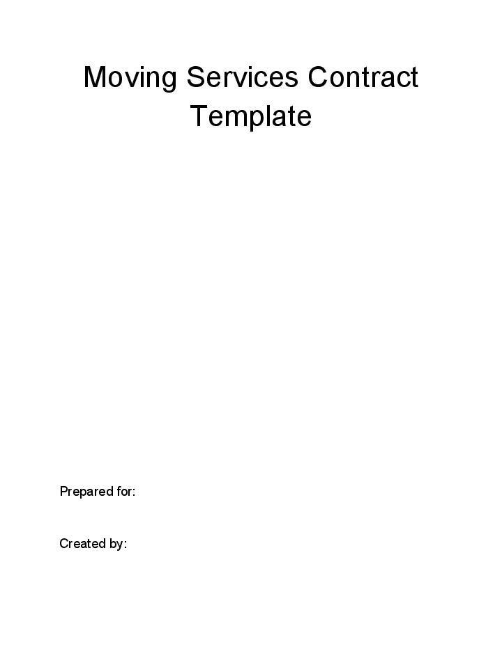 The Moving Services Contract 