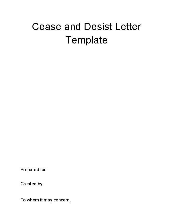 The Cease And Desist Letter 