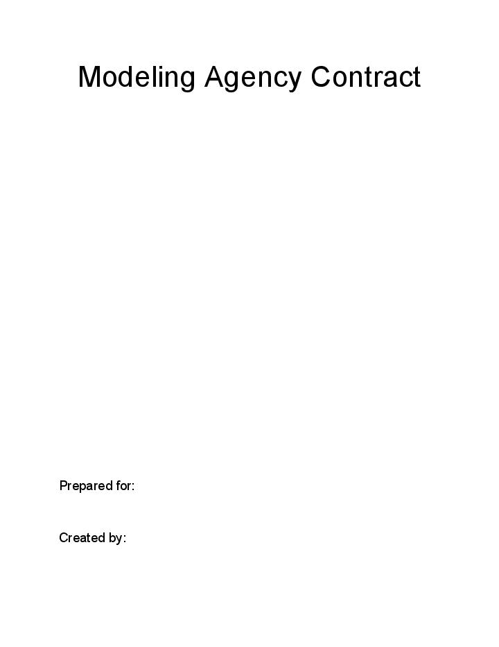 The Modeling Agency Contract Flow for North Carolina