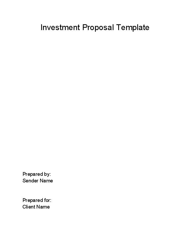 The Investment Proposal 