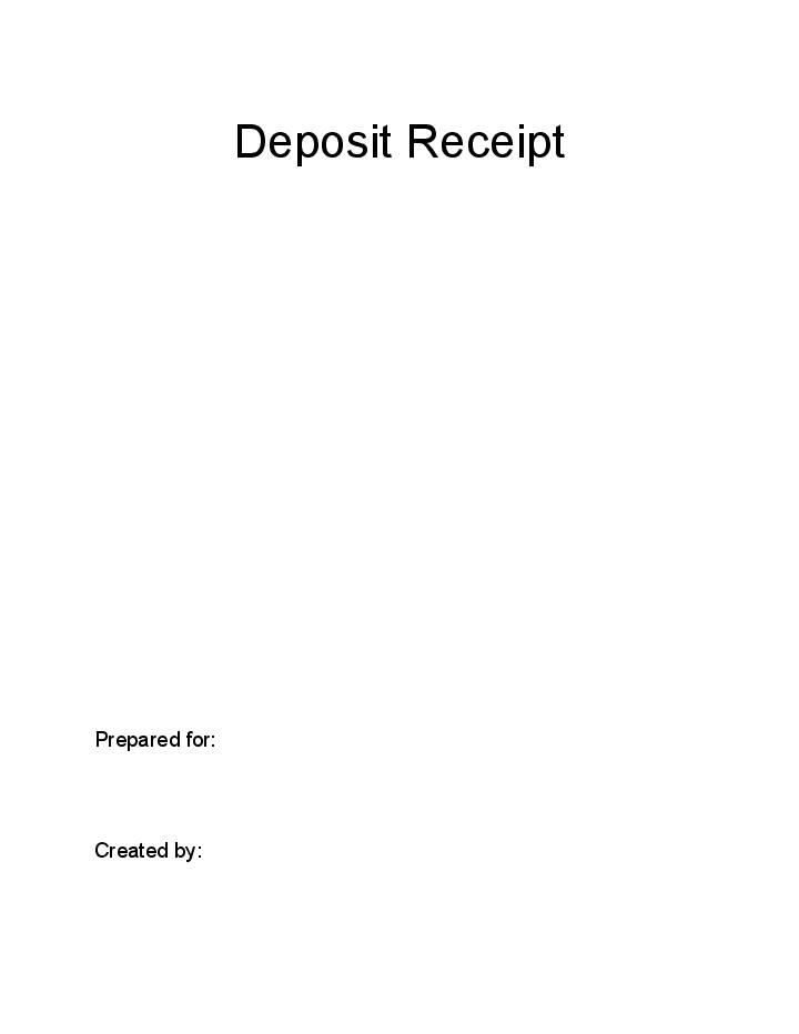 Use Caplena Bot for Automating deposit receipt Template