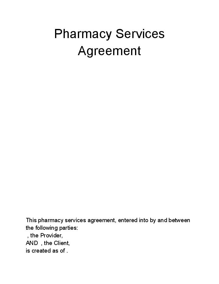 The Pharmacy Services Agreement Flow for Green Bay