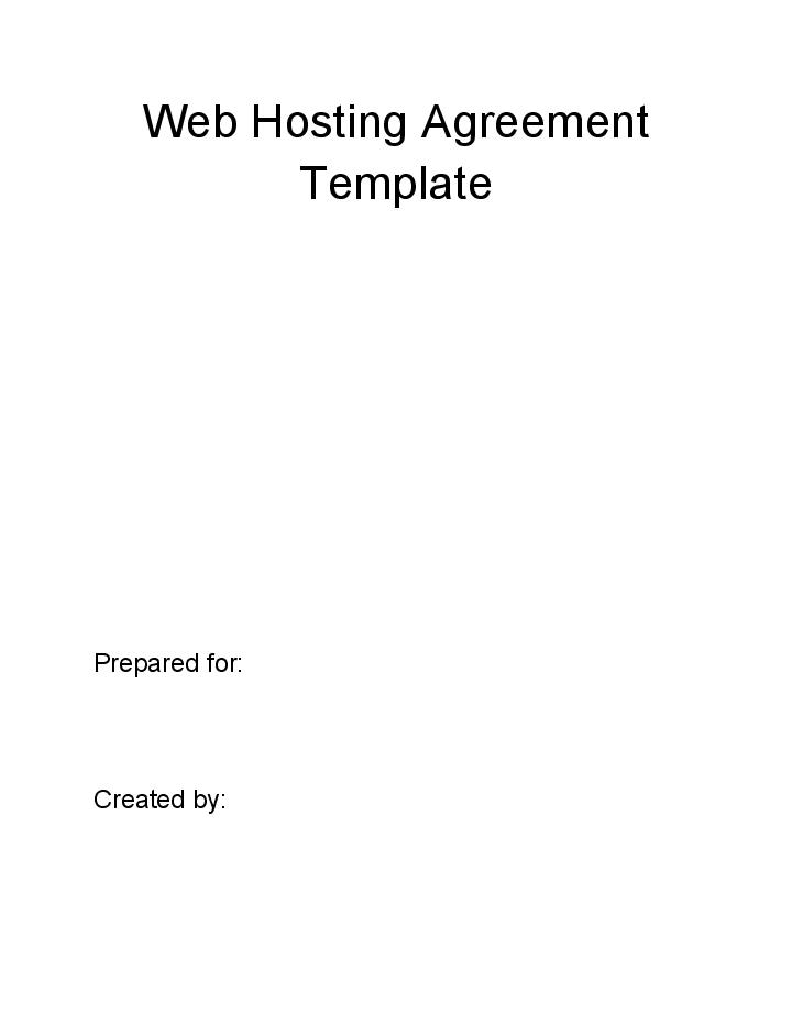 The Web Hosting Agreement 
