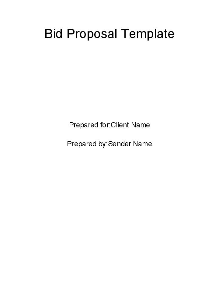The Bid Proposal 