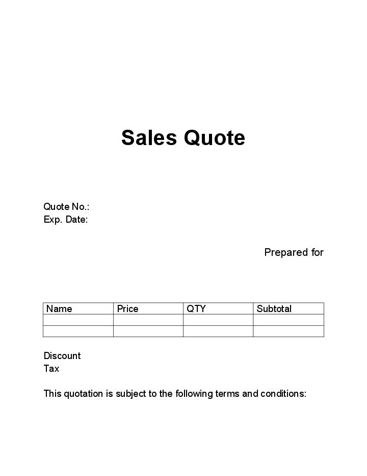 Automate sales quote Template using Promptly Bot