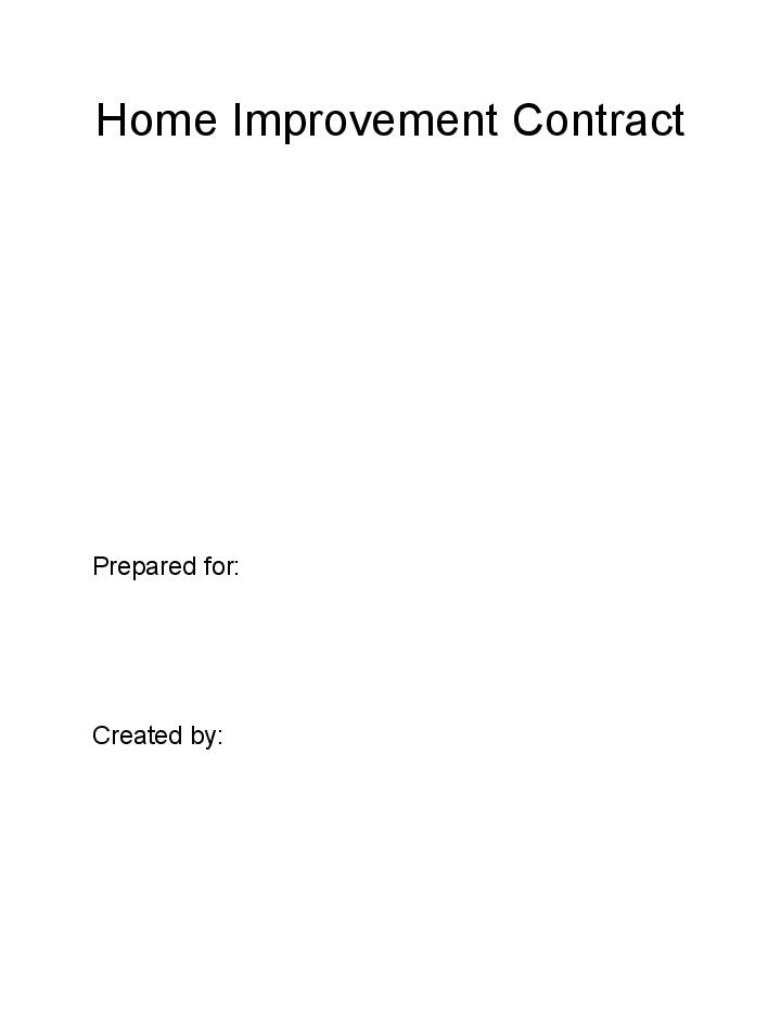 The Home Improvement Contract 