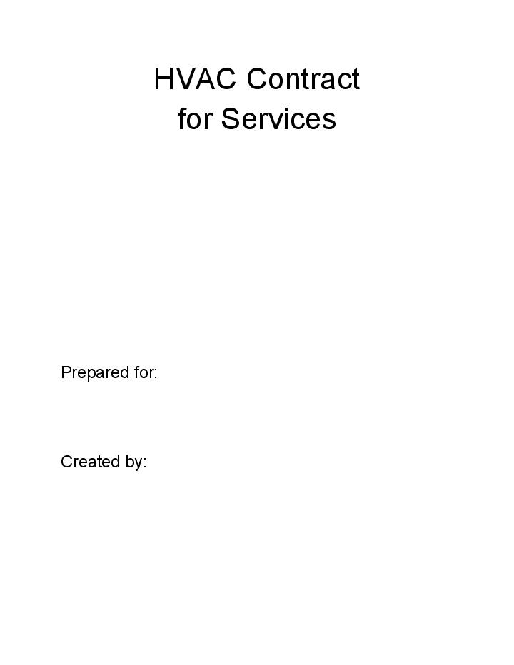 The HVAC Contract For Services 