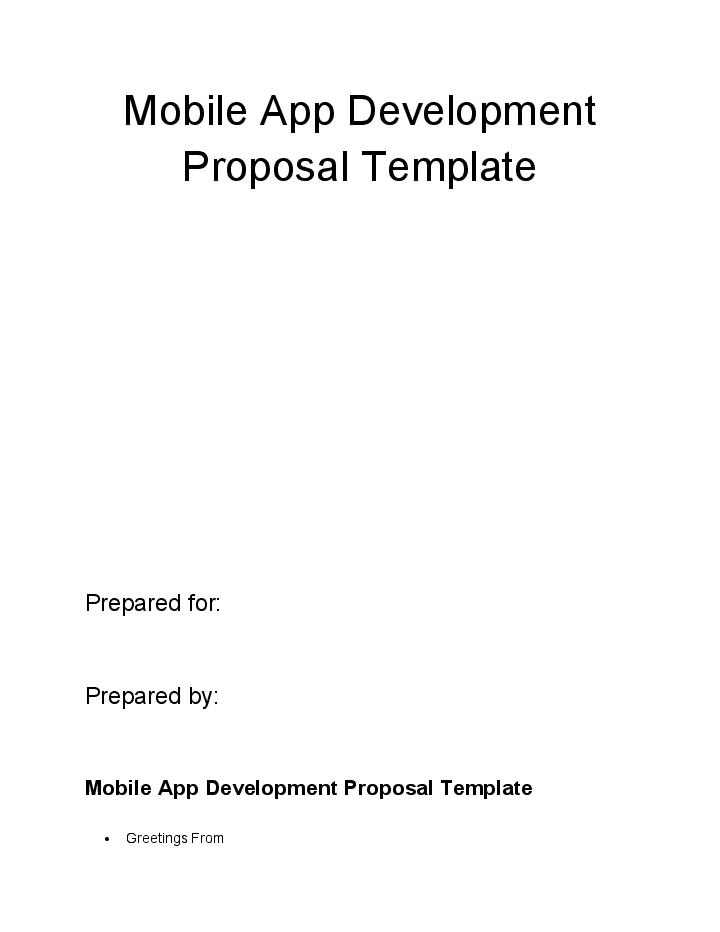 The Mobile App Development Proposal 