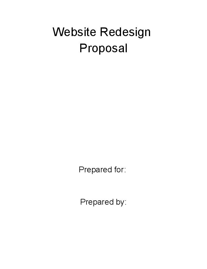 The Website Redesign Proposal 