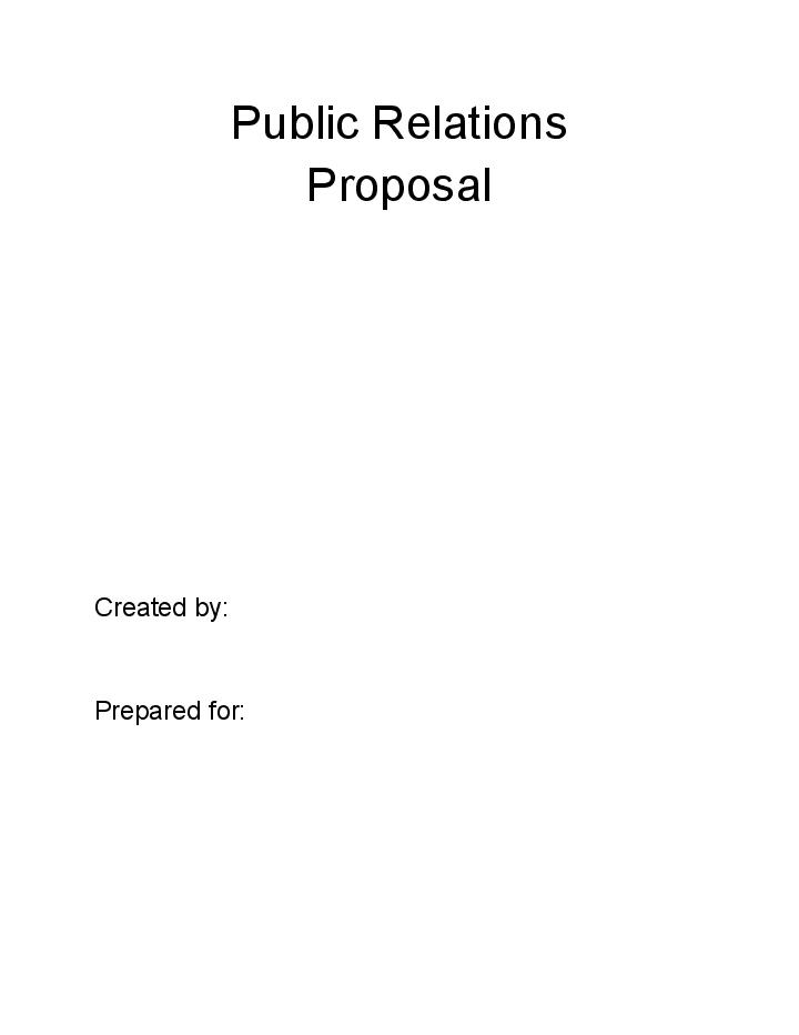 The Public Relations Proposal 
