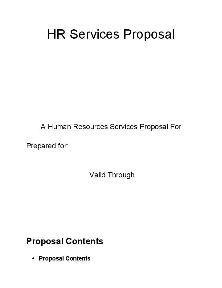 The Hr Services Proposal 