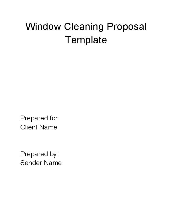 The Window Cleaning Proposal 