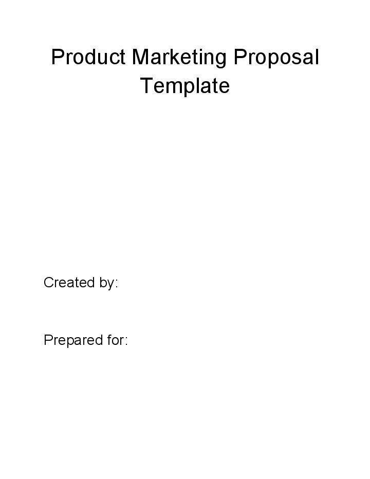 The Product Marketing Proposal 