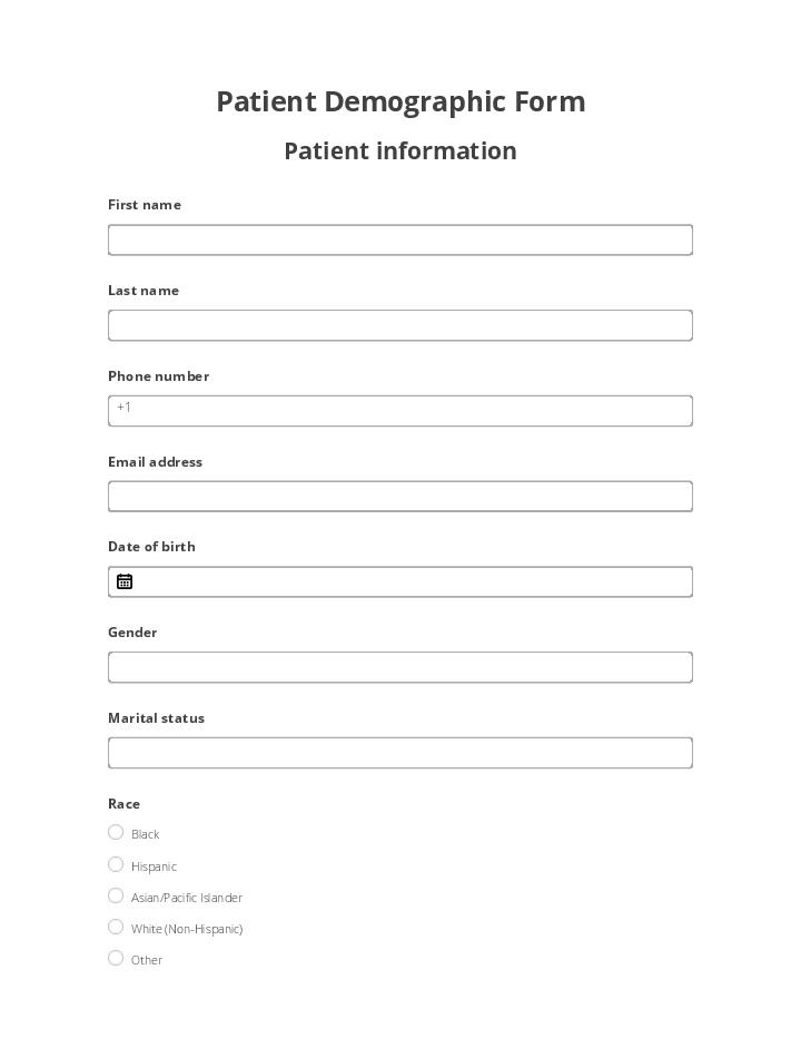 Use Demio Bot for Automating patient demographic Template