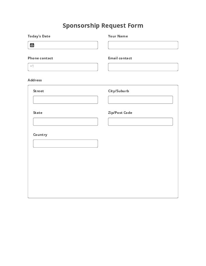 Sponsorship Request Flow Template for Idaho