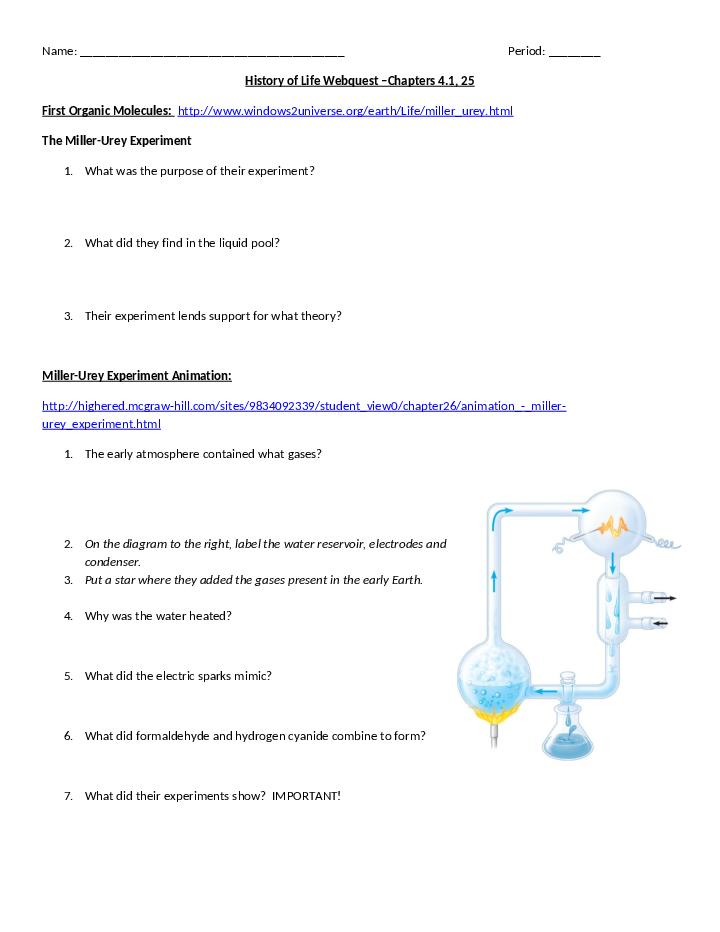 History of life webquest answer key Flow Template