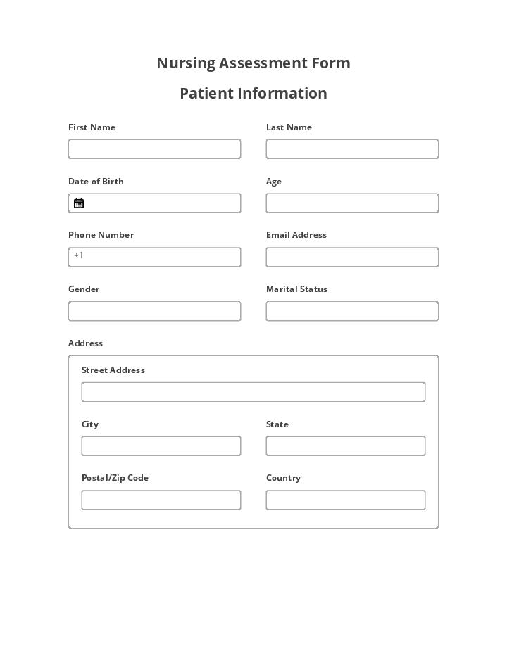 Automate nursing assessment Template using Pardot Bot