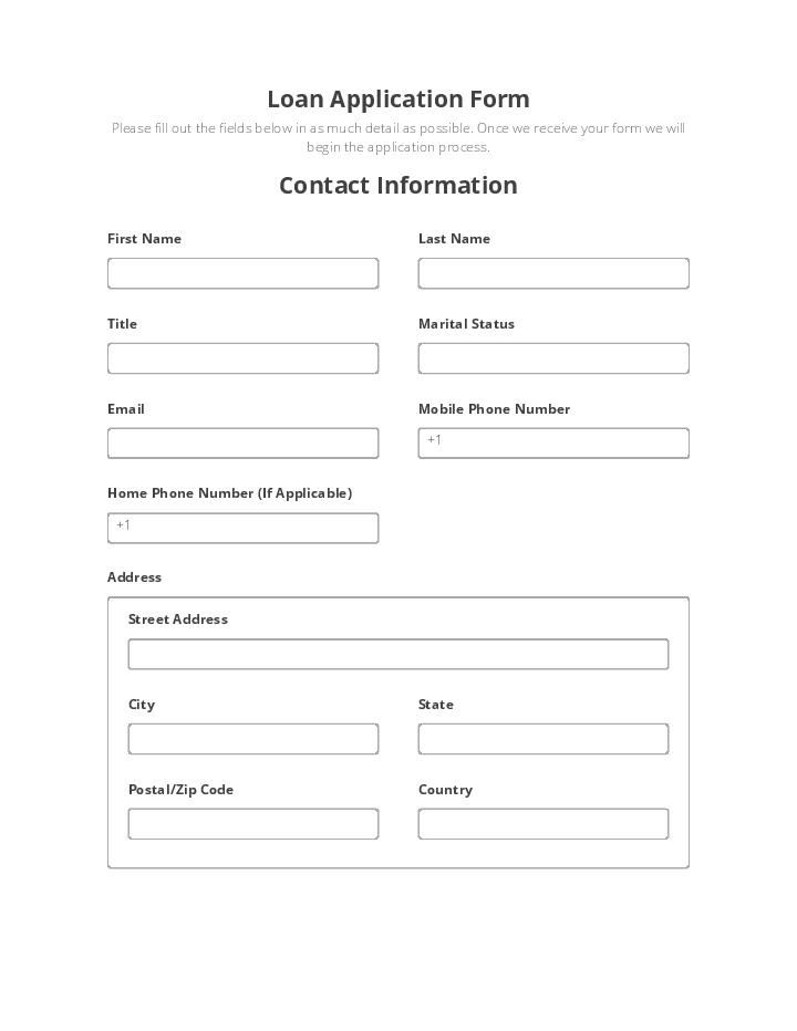 Loan Application Flow Template for Stockton