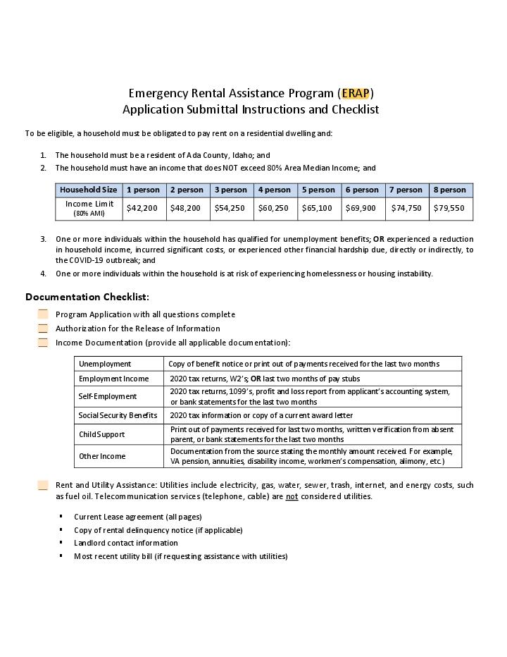 Emergency Rental Assistance Program Application (ERAP) 