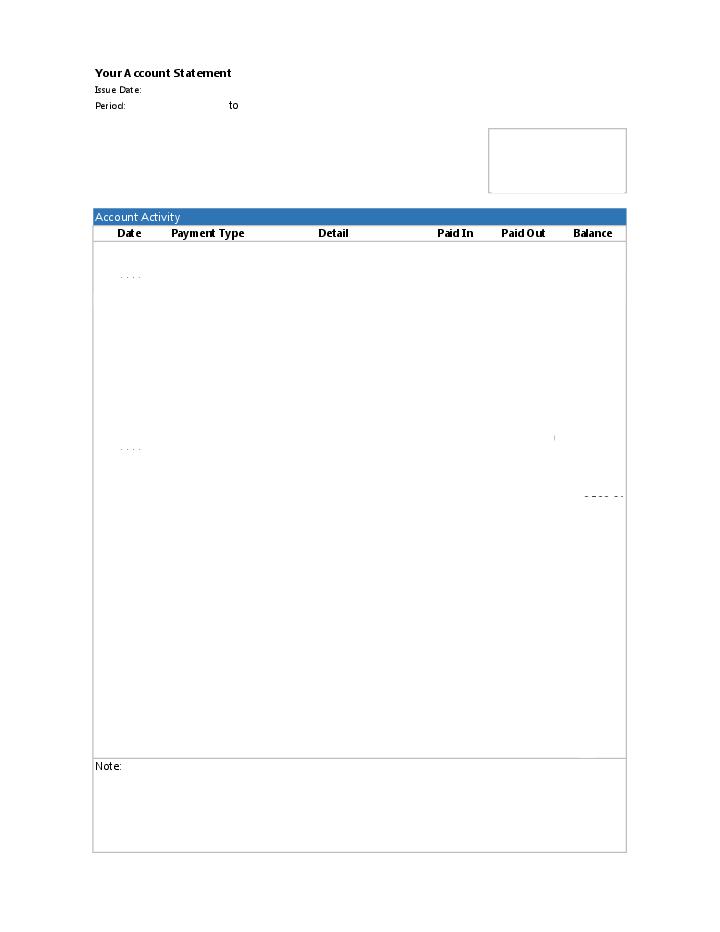 Bank Statement Flow Template for Idaho