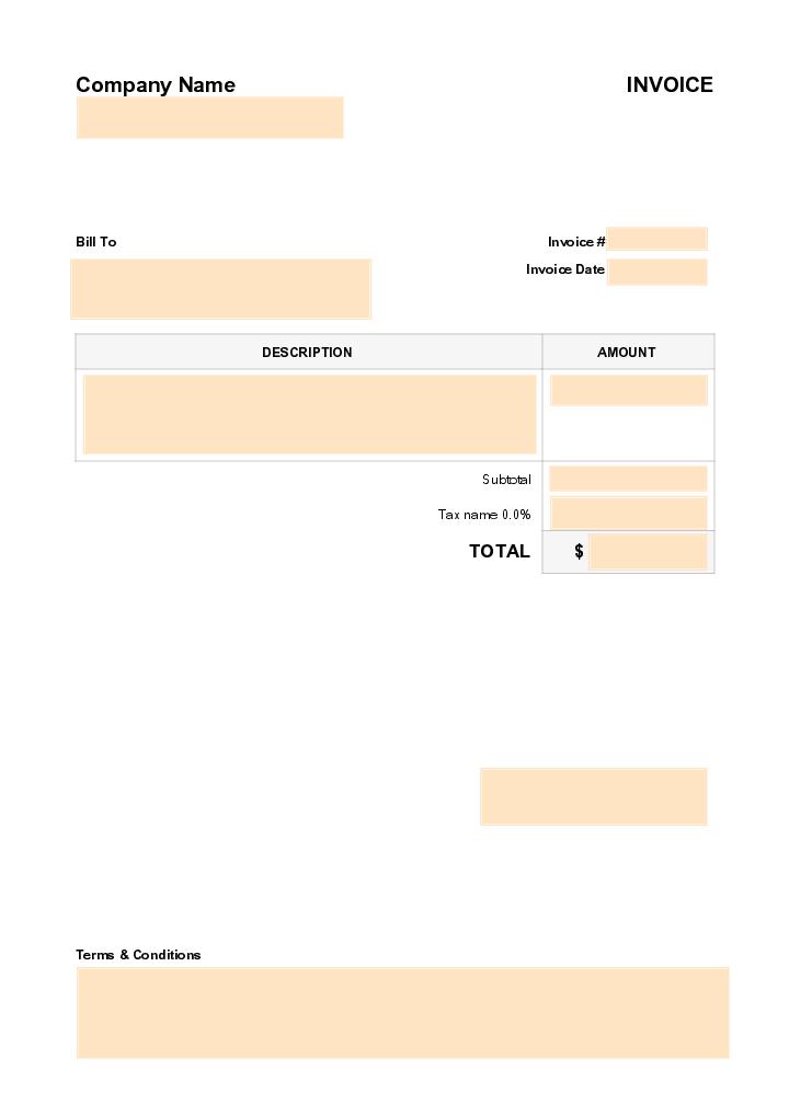 Sample Invoice Flow Template for New York