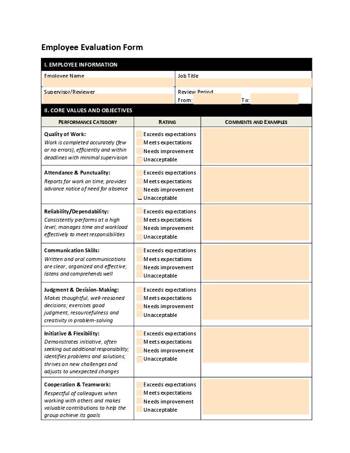 Employee Review Flow Template for Nevada