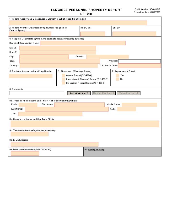 Tangible Personal Property Report Flow Template for Orlando