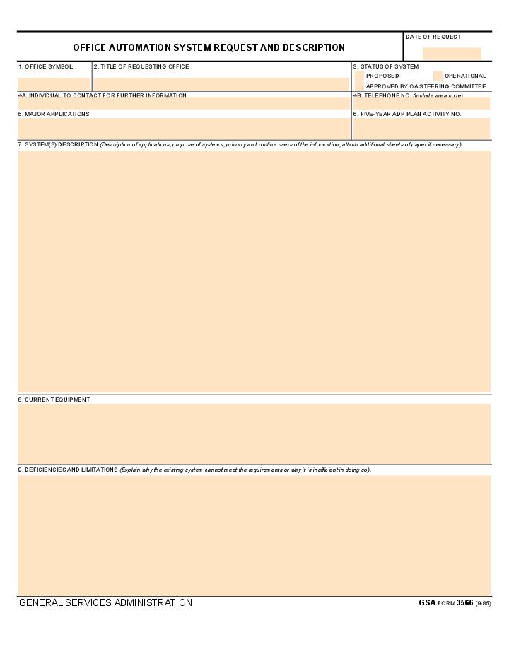 Office Automation System Request and Description 