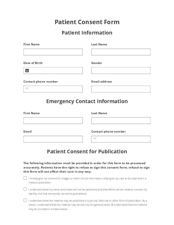 Use Slickstream Bot for Automating patient consent Template