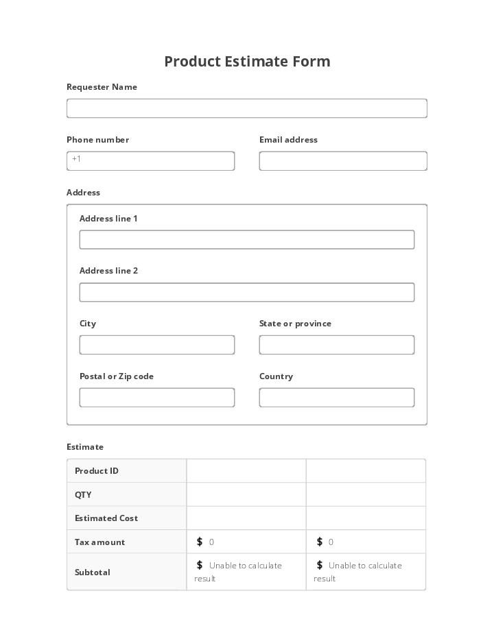 Automate product estimate Template using uxpertise LMS Bot