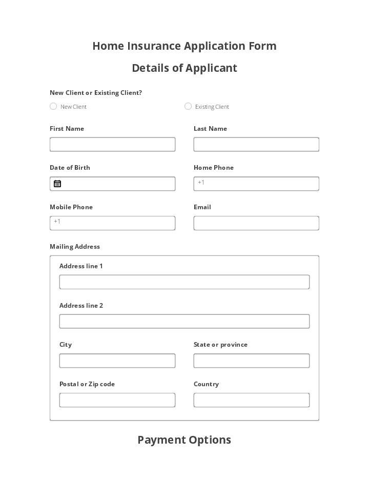 Home Insurance Application 